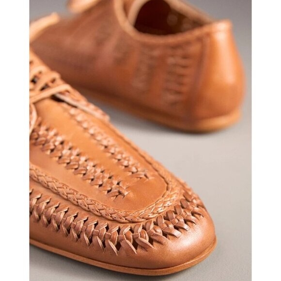 Schutz Maddy Whipstitch Lace-Up Loafers 40/9 - Picture 3 of 4